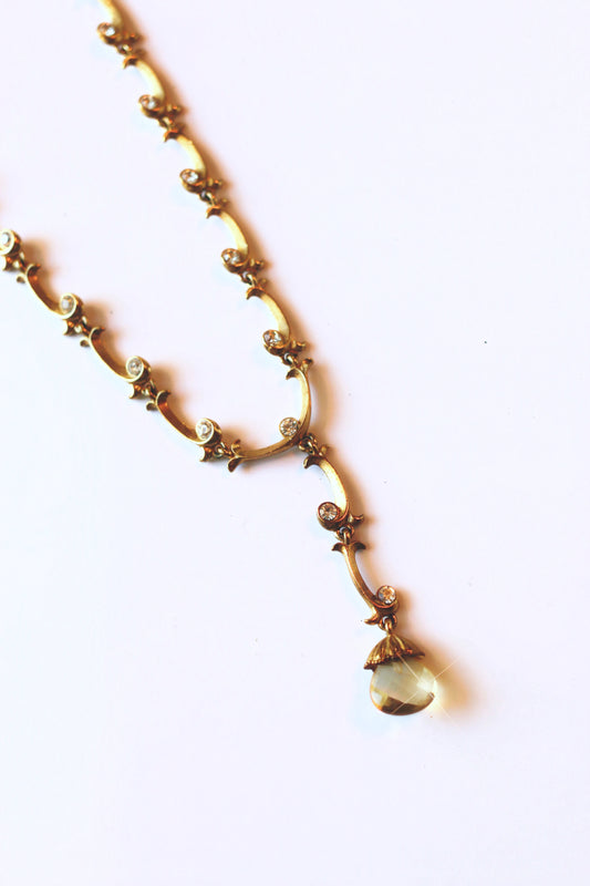 Citrine Glass Necklace