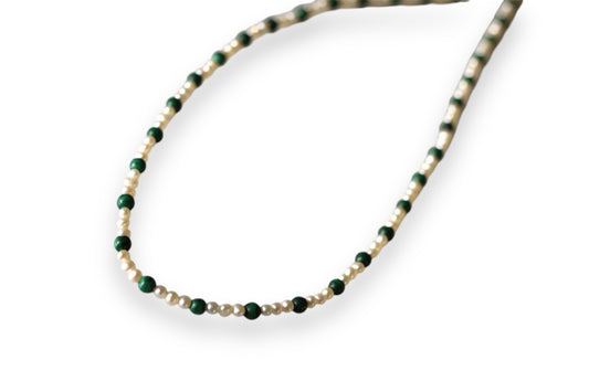 Malachite & Pearl Necklace