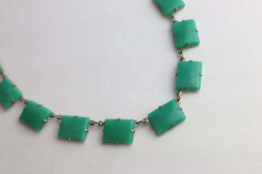 Art Deco Chrysoprase Necklace