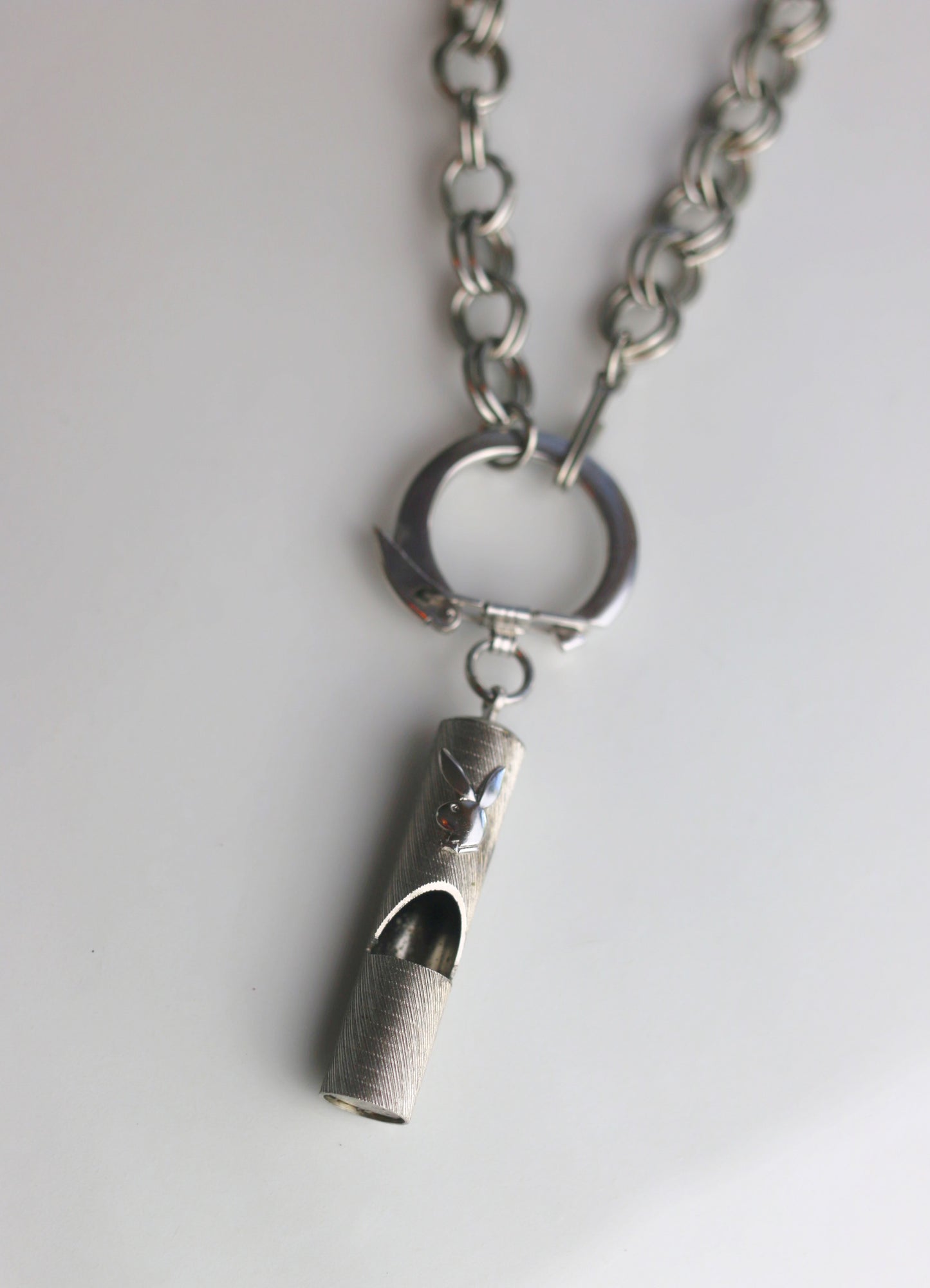 Vintage Play Boy Whistle Necklace